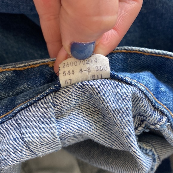 Leviโs late 1960โs Talon 42 high rise bellbottom wide leg jean size 26 - Picture 9 of 13